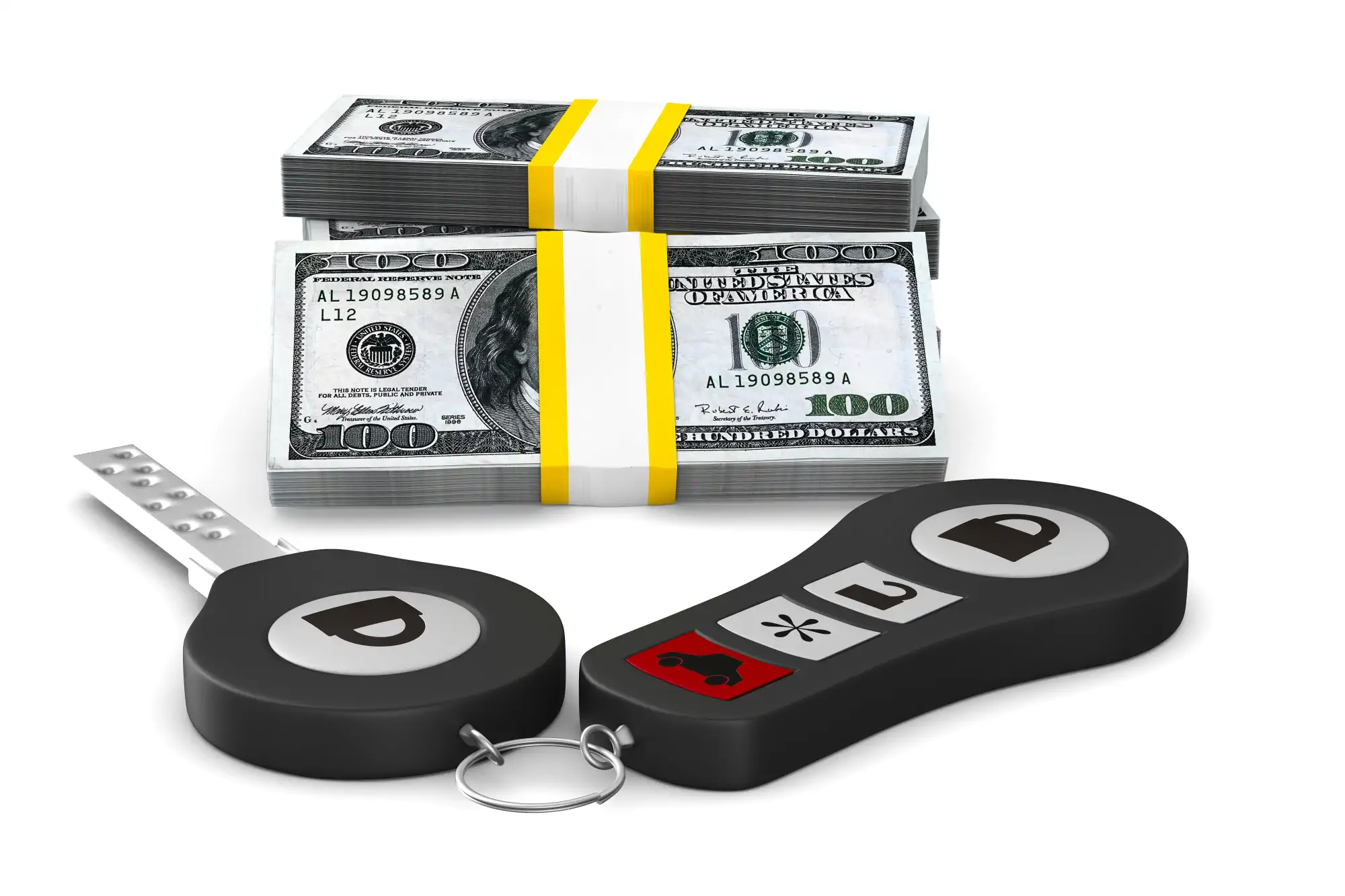 Car keys with Cash