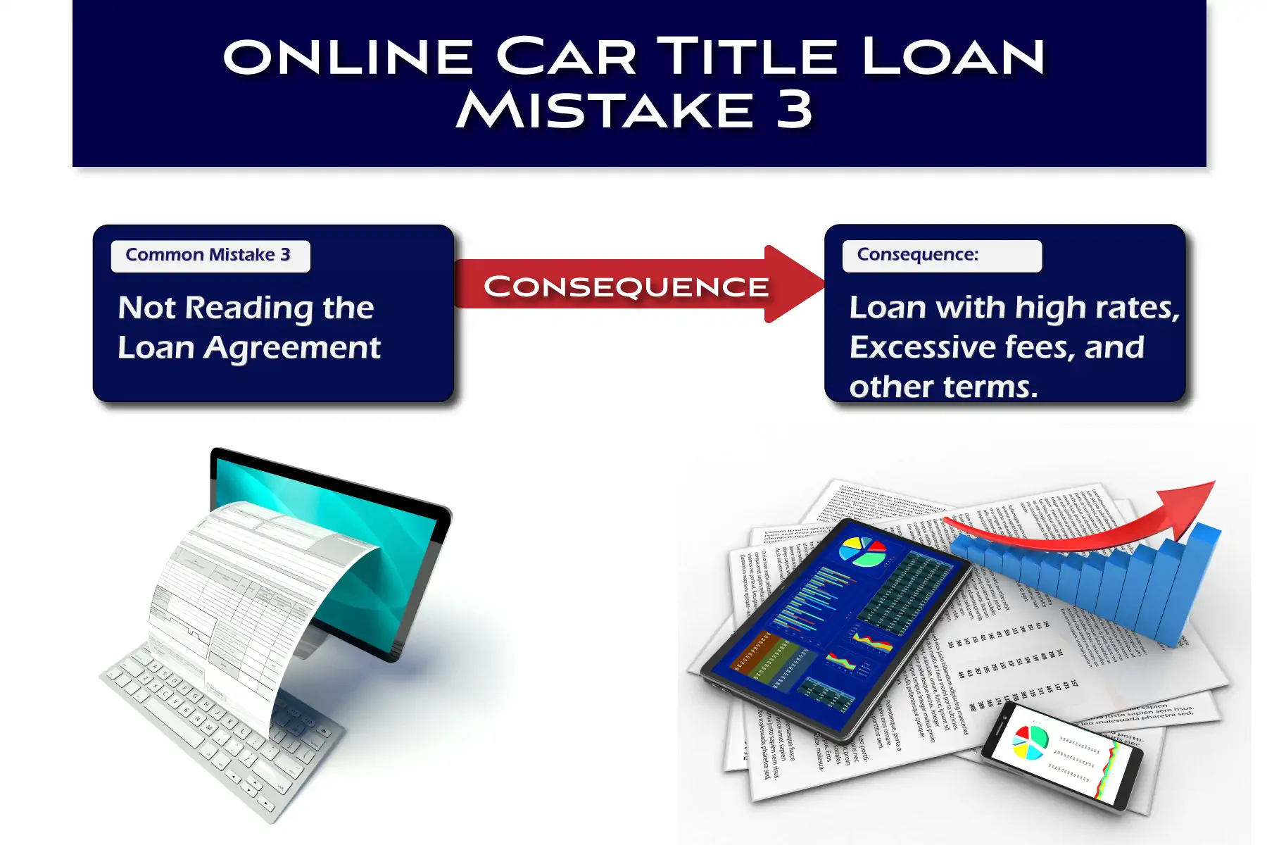 Online Title Loan Mistake 3 - not reading the loan agreement