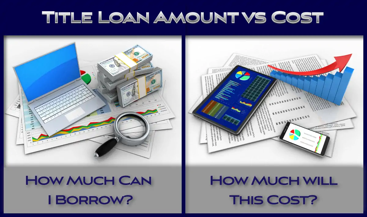 Car title loan amount versus cost - How much can I borrow?, How much will this cost?