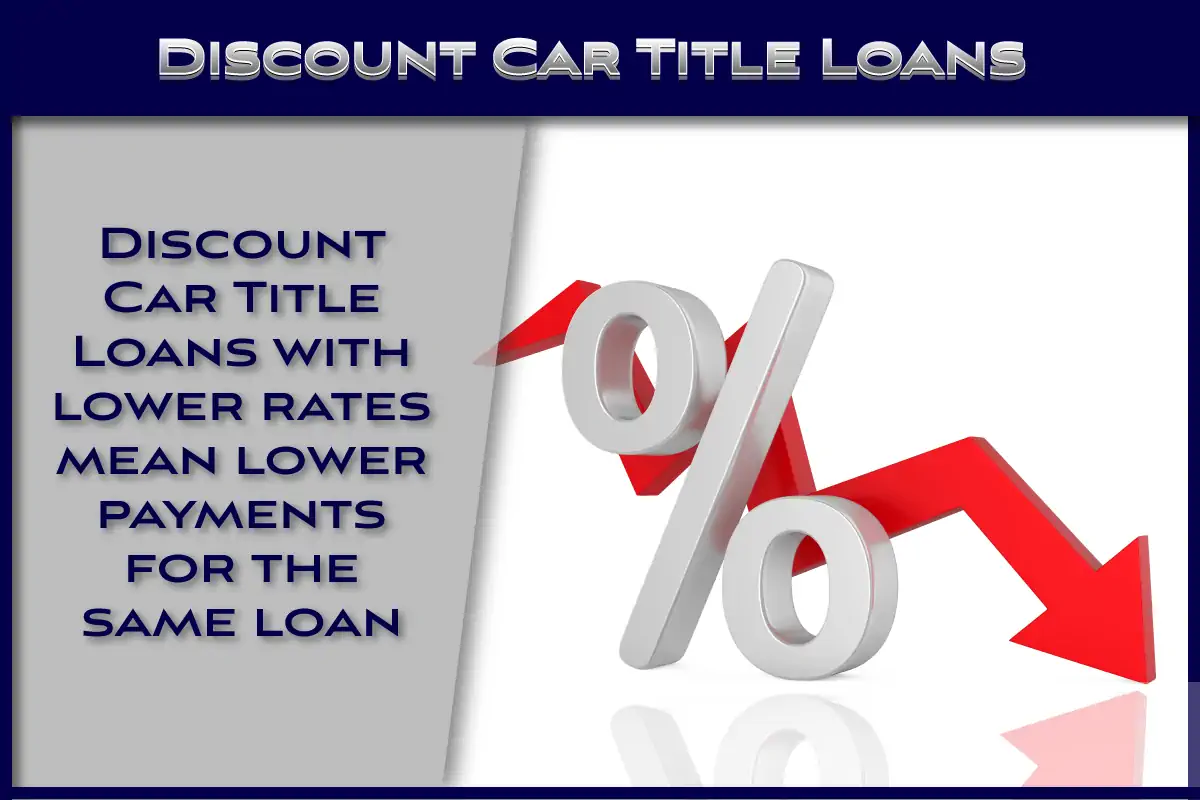 Discount Car Title Loans mean lower payments