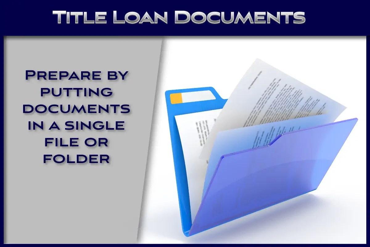 Title Loan Documents in a Single Folder