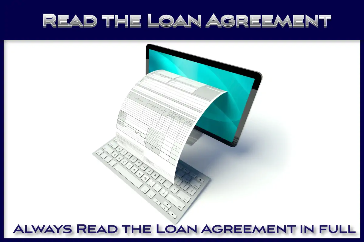 24 Hour Title Loan Agreement in print