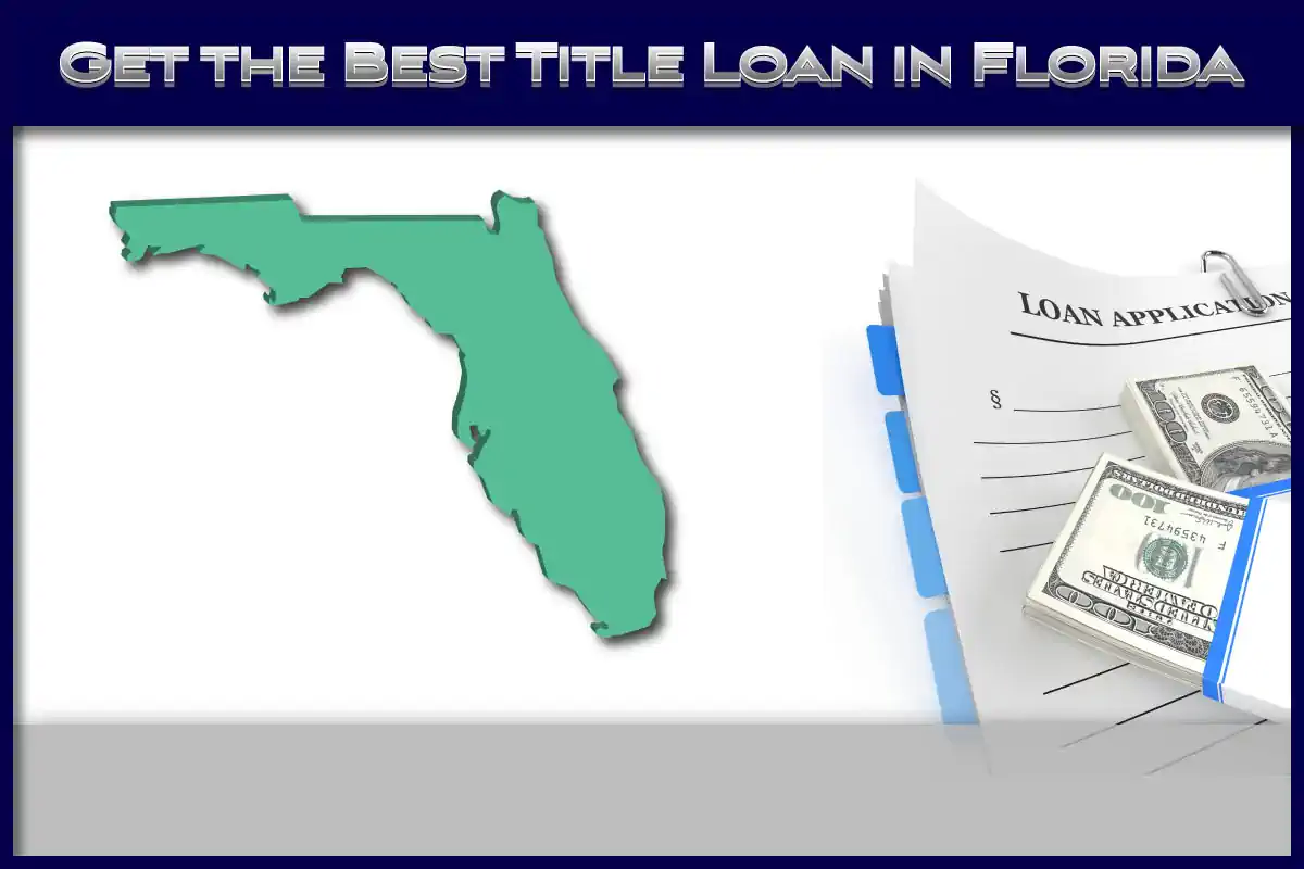 Florida map with cash and title loan contract